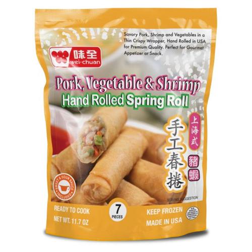 WC - PRE-FRIED PORK, SHRIMP & VEGERABKE SPRING ROLL