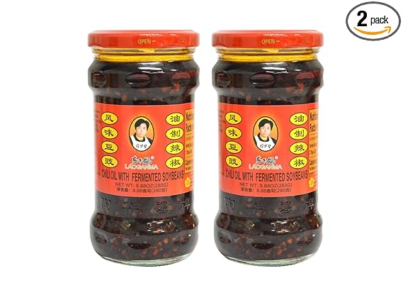 LAOGANMA, CHILI OIL WITH FERMENTED SOYBEANS (9.88oz.)