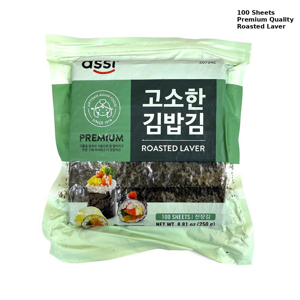 ASSI - ROASTED LAVER YAKI SUSHI NORI GREEN (100 SHEETS)