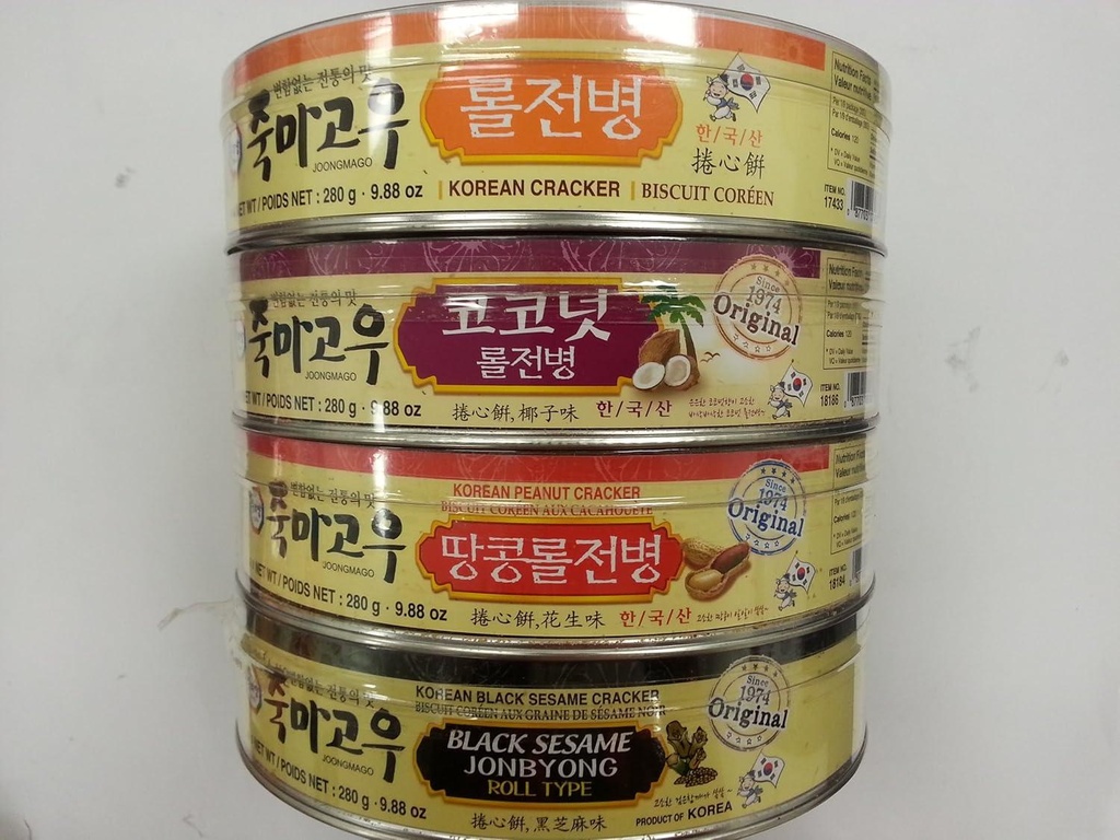 SURASANG - ROLL RICE CRACKER W/BLACK SESAME SEED