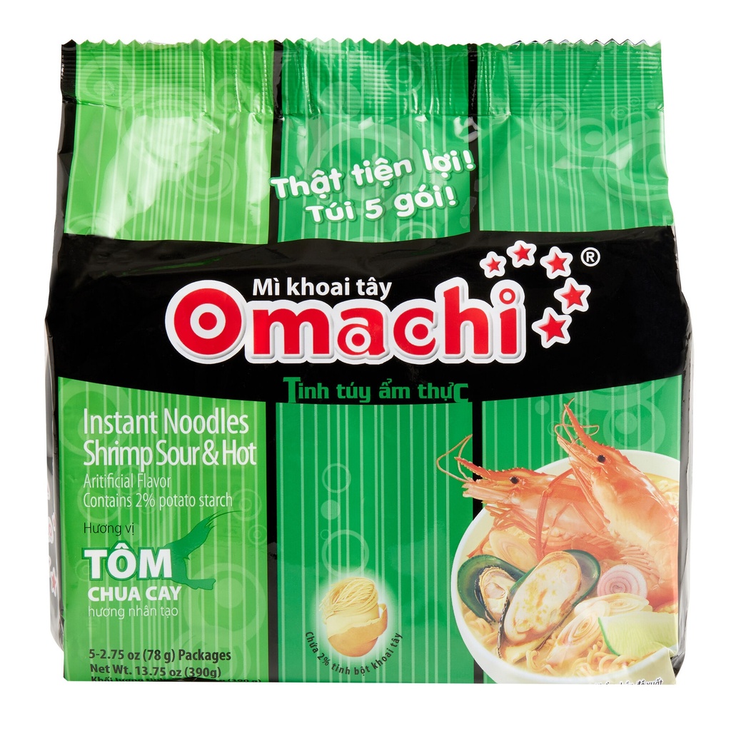 OMACHI  - HOT & SOUR SHRIMP FLAVOR