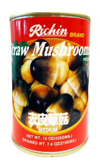 RICHIN STRAW MUSHROOM IN BRINE PEELED M-