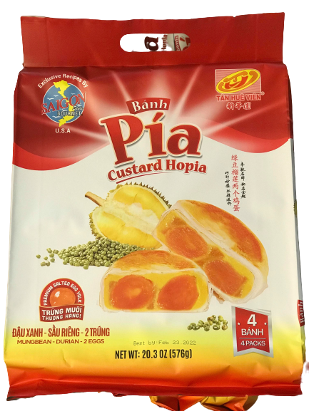 FZ SAIGON GOURMET BANH PIA CUSTARD HOPIA 2 YOLKS MUNG BEAN DURIAN #1896