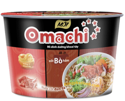 OMACHI - INSTANT NOODLES STEWED BEEF FLAVOR (BOWL)