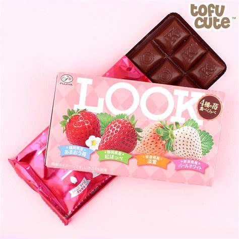 FUJIYA - LOOK 4 KINDS OF STRAWBERRY CHOCOLATE (10 X 1.48 OZ)