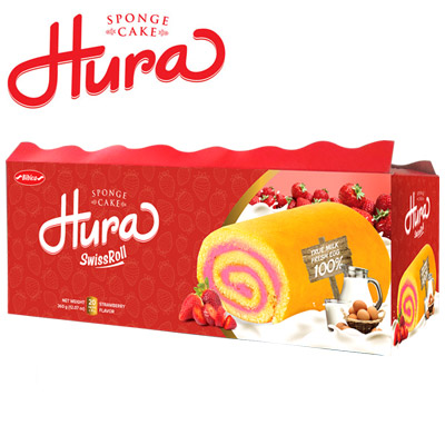 HURA - SWISSROLL STRAWBERRY