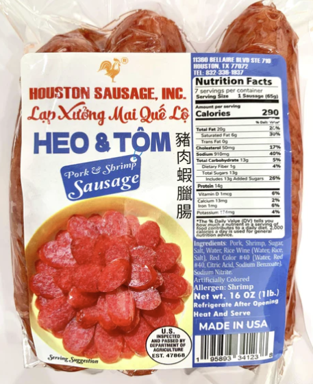 HOUSTON - PORK & SHRIMP SAUSAGE
