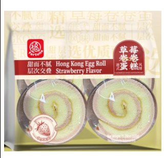 FORTUNE - HK EGG ROLL CAKE (STRAWBERRY FLAVOR)