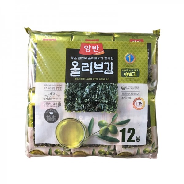 DONGWON - ROASTED & SEASONED LAVER W/OLIVER (12P)