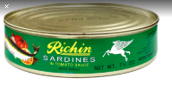 RICHIN - SARDINES IN TOMATO WITH CHILLI #10034 S 7.5oz.