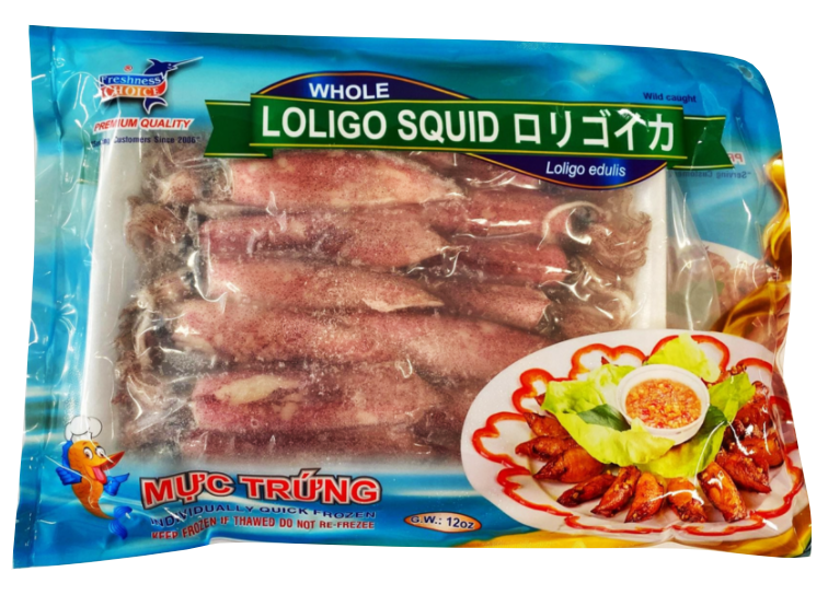 FZ FRESHNESS CHOICE WHOLE LOLIGO SQUID 9/12 MUC TRUNG