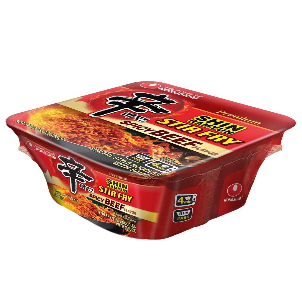 NONGSHIM - SHIN STIR FRY SPICY BEEF (BOWL)