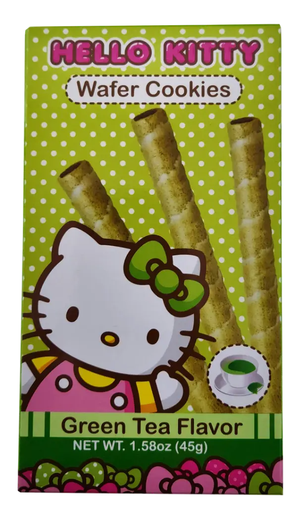 HELLO KITTY - WAFER COOKIES GREEN TEA (12 X 1.58 OZ)