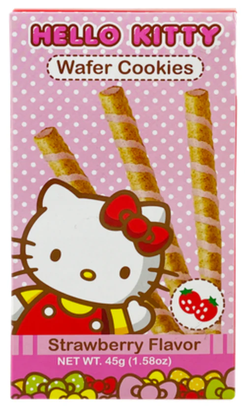 HELLO KITTY - WAFER COOKIES STRAWBERRY (12 X 1.58 OZ)
