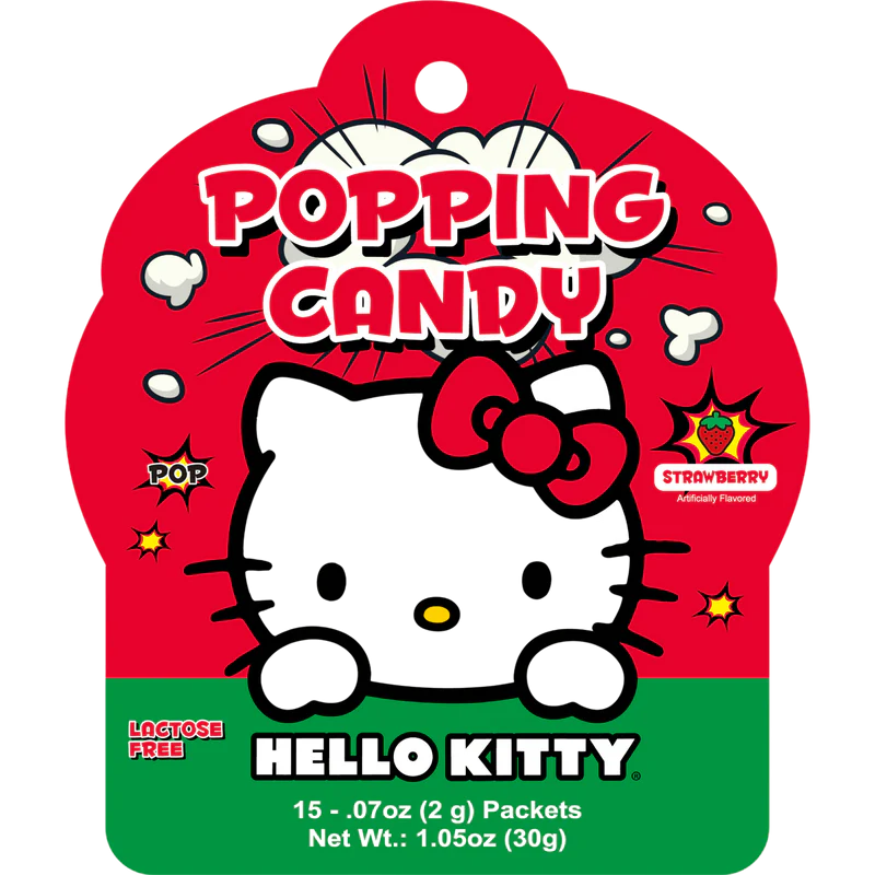HELLO KITTY - POPPING CANDY STRAWBERRY (12 X 1.1 OZ)