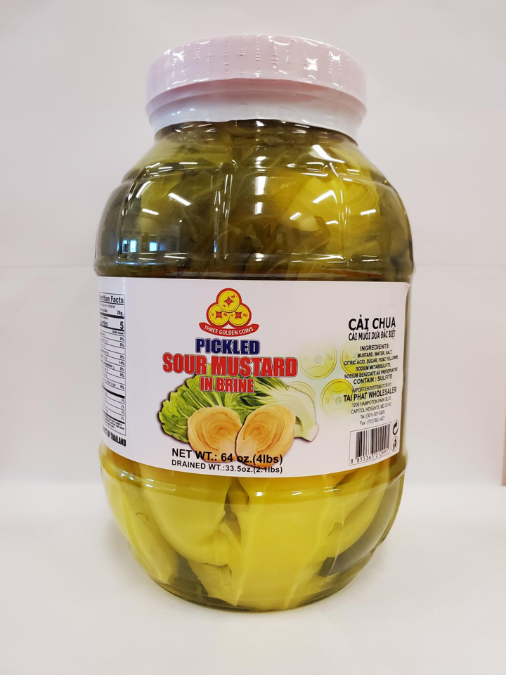 3Coins Pickled Sour Mustard In Brine 4lbs
