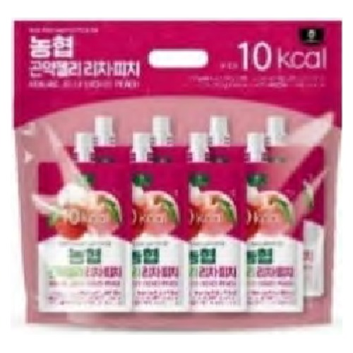 NONGHYUP - KONJAC JELLY LYCHEE & PEACH (5 X 8 X 150 G)