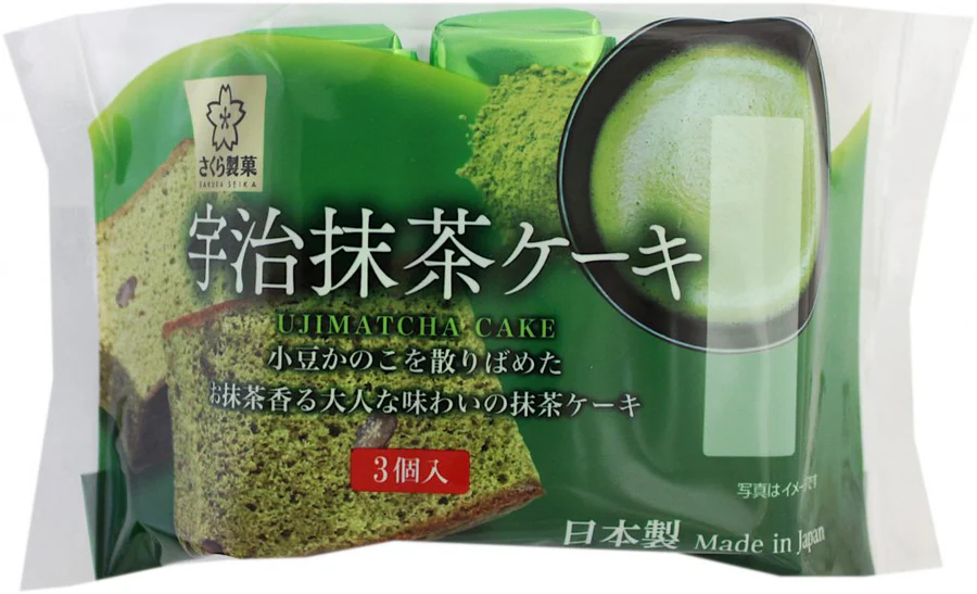 SAKURA SEIKA - CASTELLA UJI MATCHA CAKE (18 X 1.4 OZ)