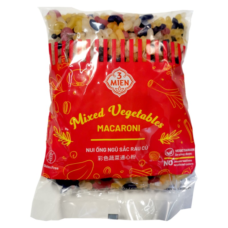 3 MIEN - FIVE COLOR VEGETABLE MACARONI (30 X 14.1 OZ)
