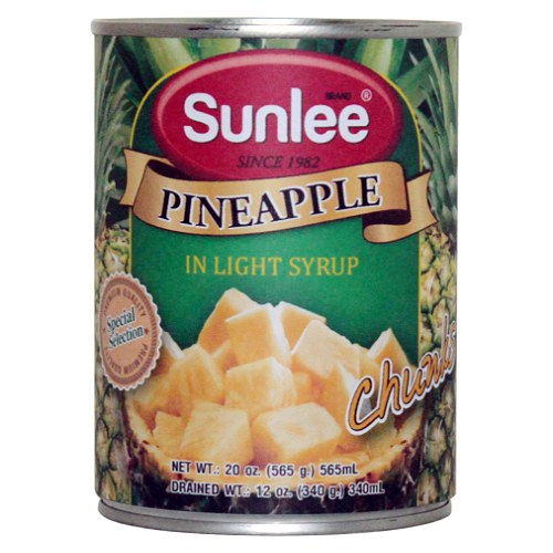 SUN LEE - PINEAPPLE (CHUNKS) IN SYRUP_20 OZ