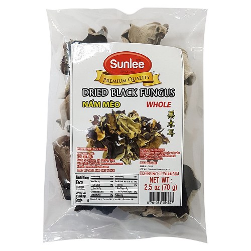 SUN LEE - DRIED BLACK FUNGUS (WHOLE)_2.5 OZ