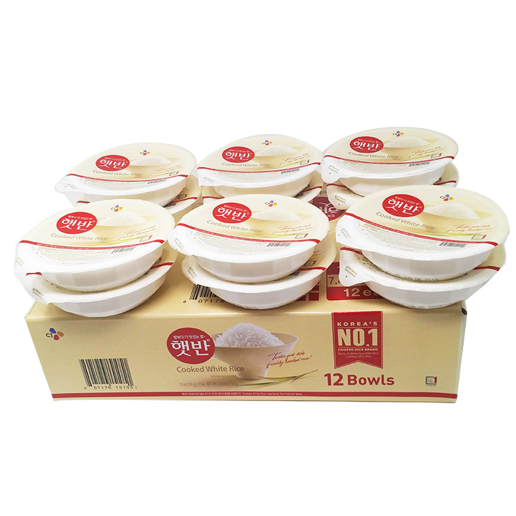 CJ HETBAHN - COOKED WHITE RICE BOWL (12 X 210 G)